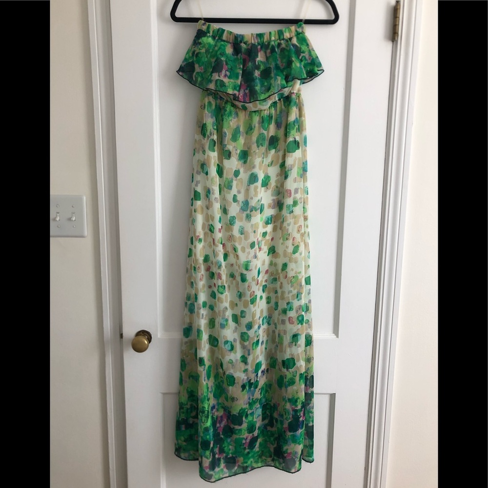 Strapless maxi dress